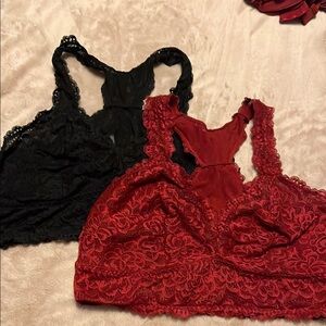 Torrid Black and Red Lace Bras with Wireless Comfort